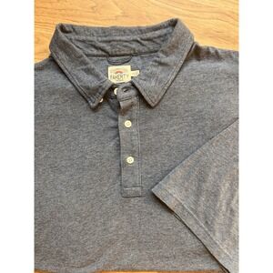 Faherty Men's Short Sleeve Soft Stretch Polo Shirt Solid Blue Size XXL